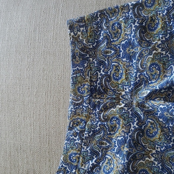 J   Crew Classic city fit Paisley patterns size 0 - Picture 2 of 7